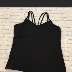 Zella built in bra black workout top
